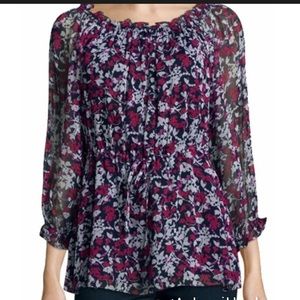 NEW! Diane Von Furstenberg print tunic blouse